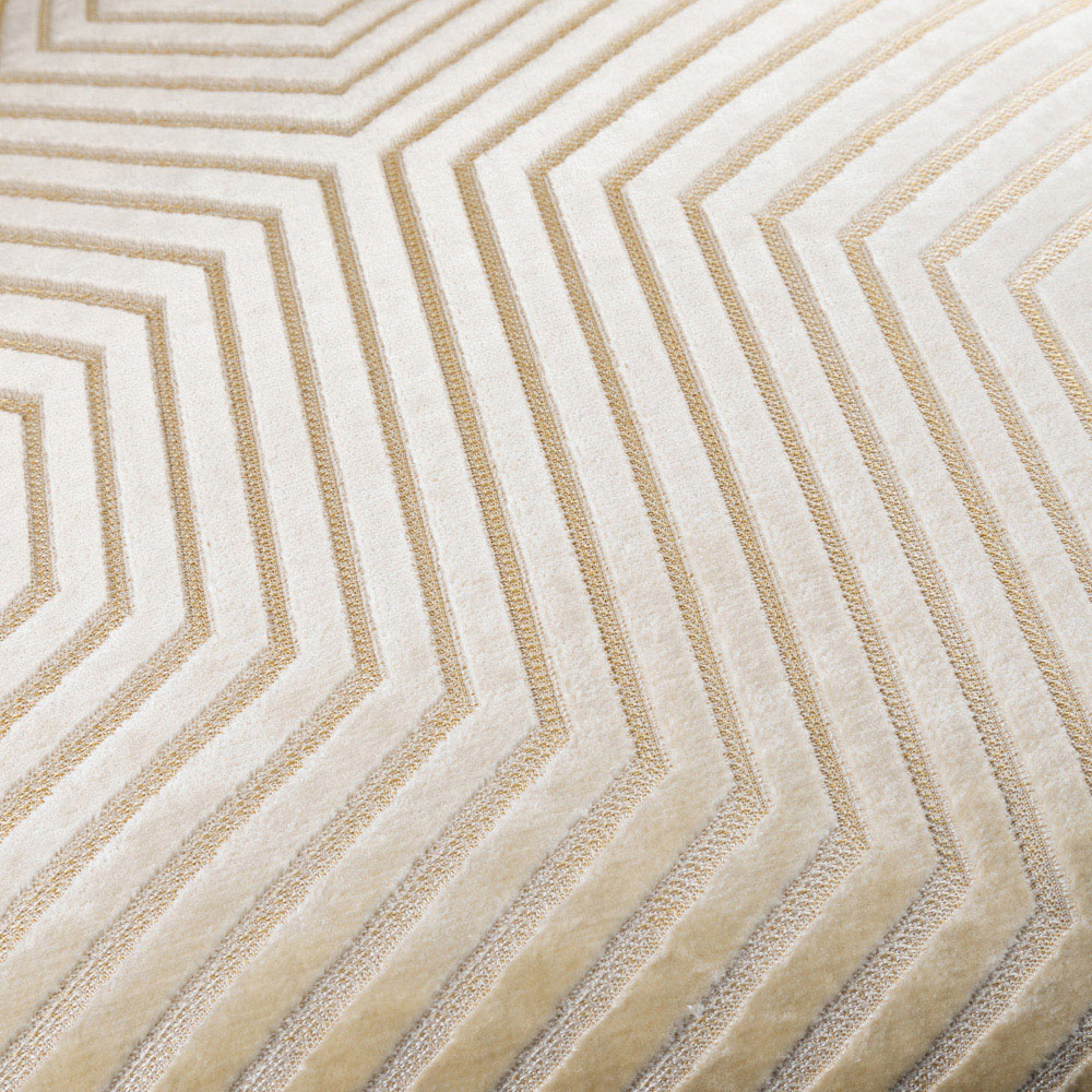 Paoletti Evoke Cut Ivory Velvet Cushion 55 x 55cm Image 4