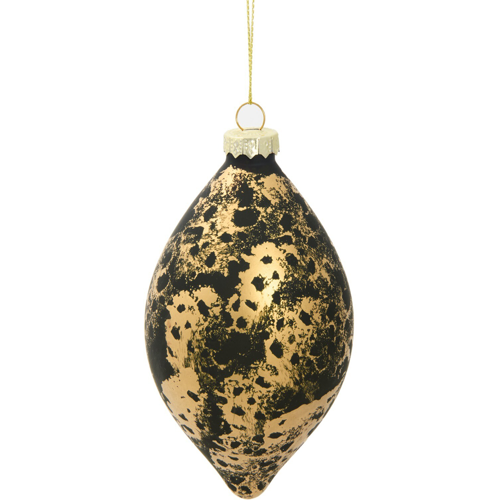 Brushed Gold and Black Bauble Image 3