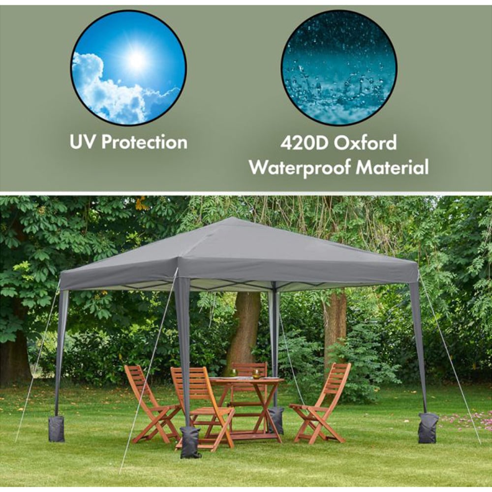 VonHaus 3 x 3m Grey Pop-up Gazebo Image 4