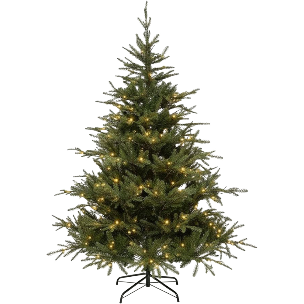 The Christmas Centre Highclere Pre-Lit Green Artificial Xmas Tree 7ft Image 1