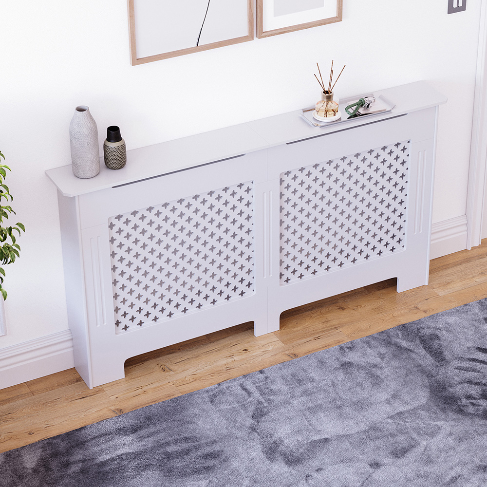 Vida Designs Oxford White Radiator Cover Large Image 4