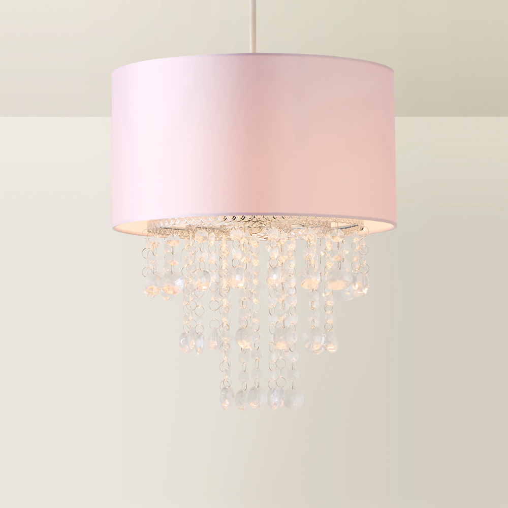 ValueLights Jesmond Dusky Pink Droplet Easy Fit Ceiling Light Shade Image 5