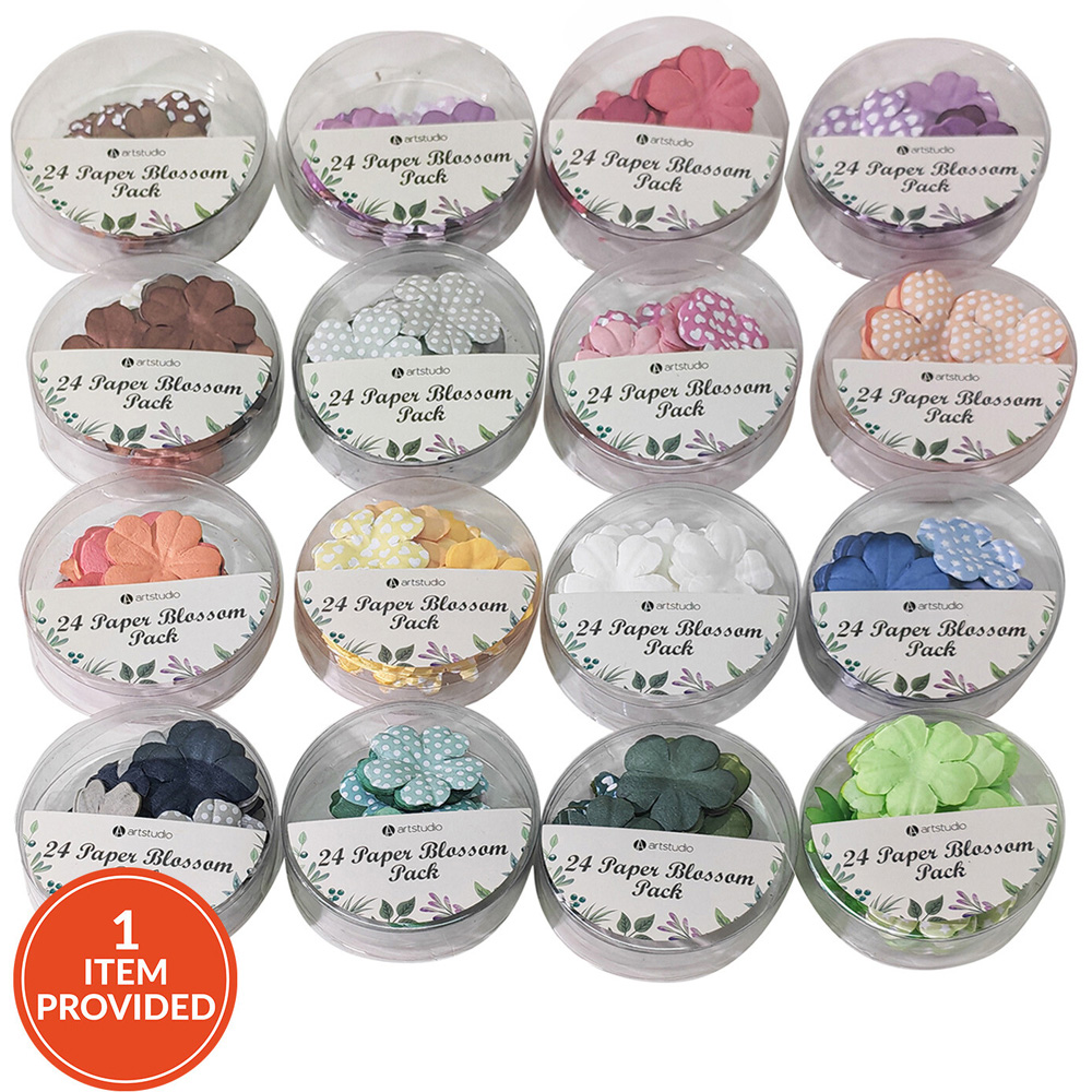 24 Piece Paper Blossom Pack Image 1