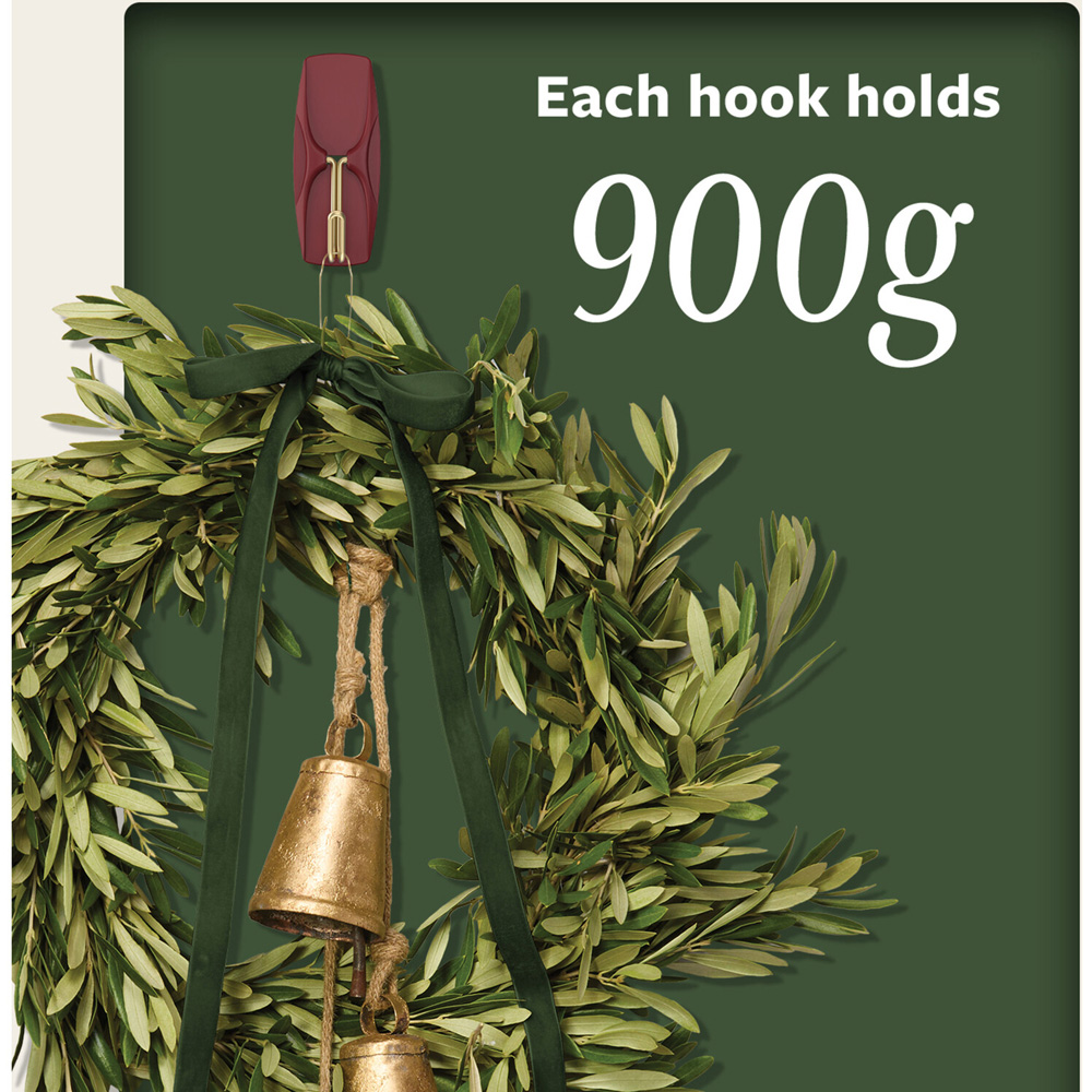 Pack of 6 Command Medium Wire Hooks Mulled Wine Image 4