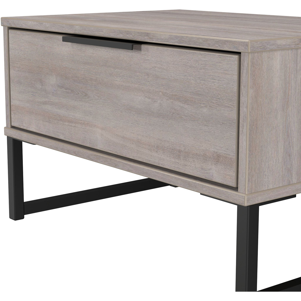 Crowndale Hong Kong Single Drawer Grey Oak Wide Side Table Ready Assembled Image 5