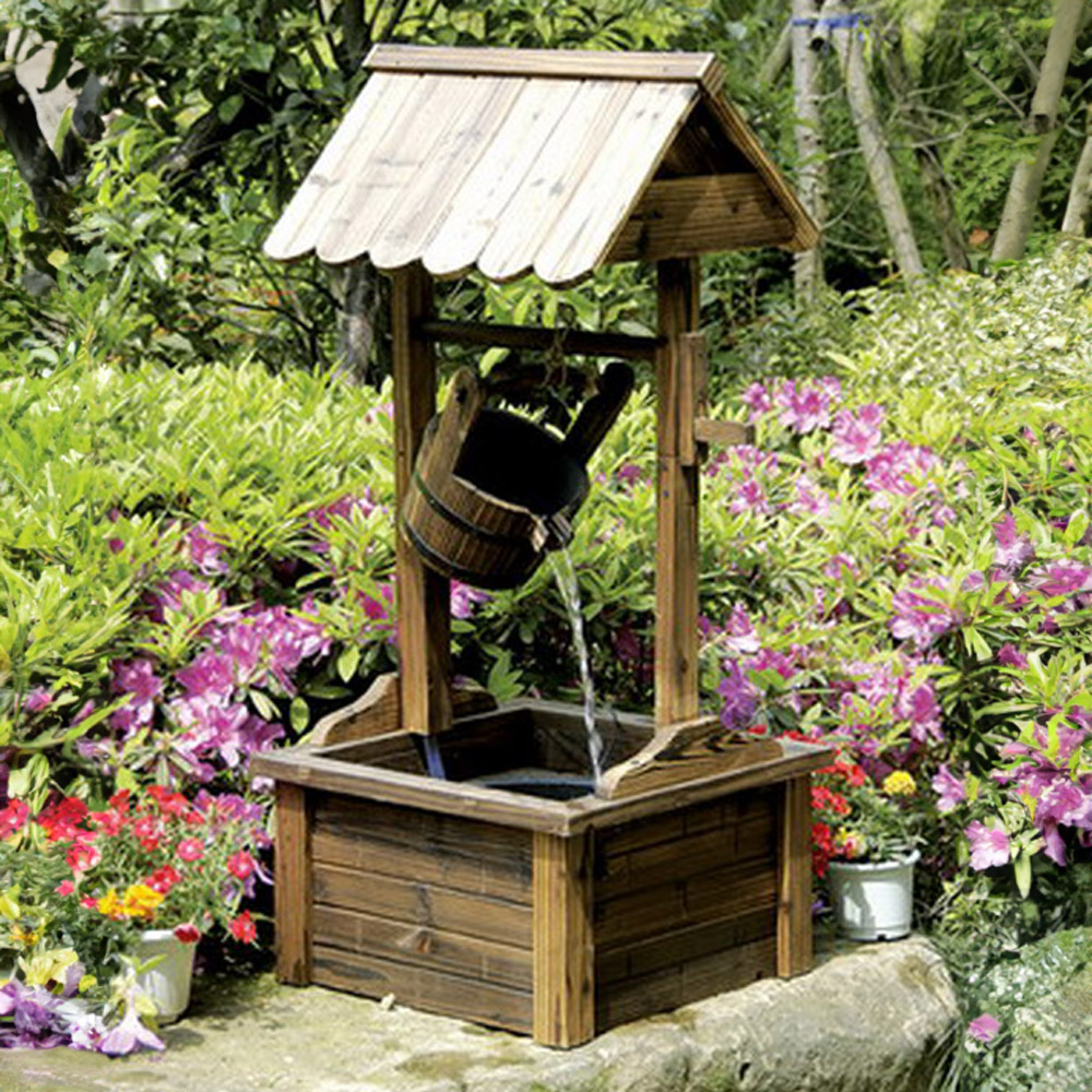 Heissner Wooden Wishing Well Water Feature Image 2