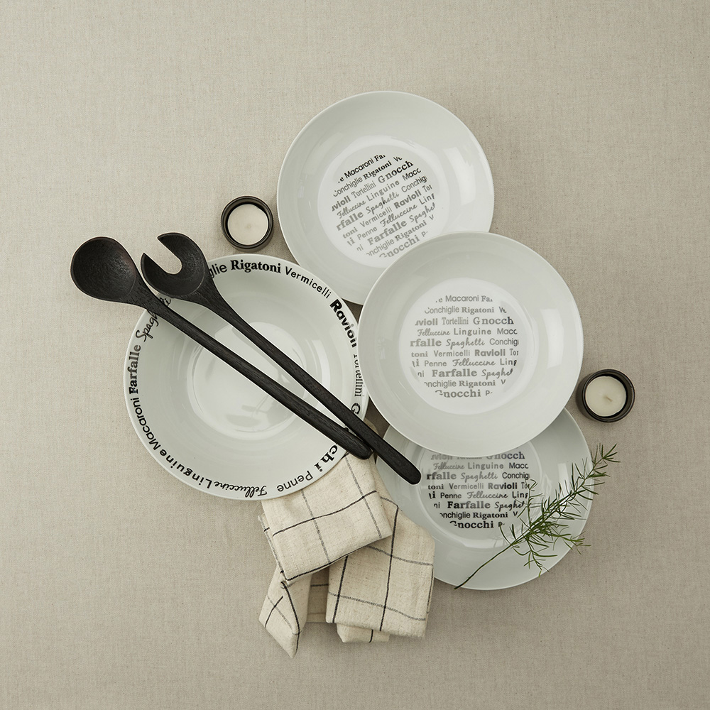 Waterside Black Script 5 Piece Pasta Set Image 2