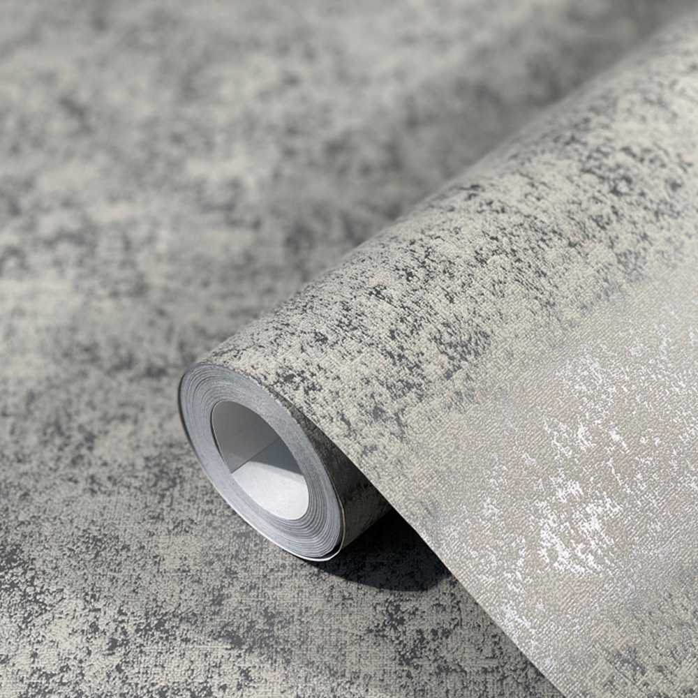 Galerie Industrial Effects Silver and Matte Grey Wallpaper Image 2