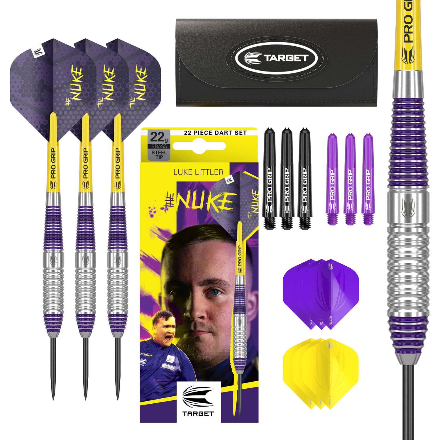 Luke Littler Steel Tip Brass Darts Set Image 1