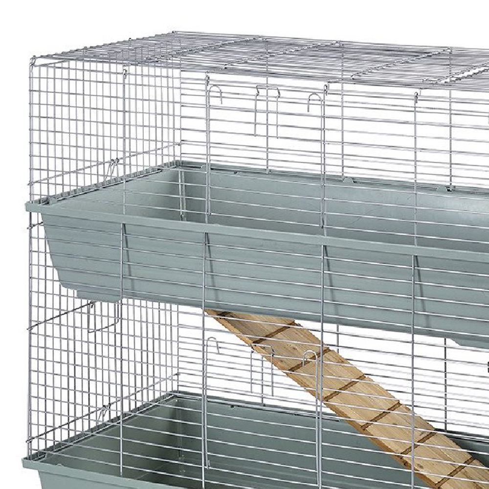 Little Friends 2 Tier Grey Rabbit Cage Image 3