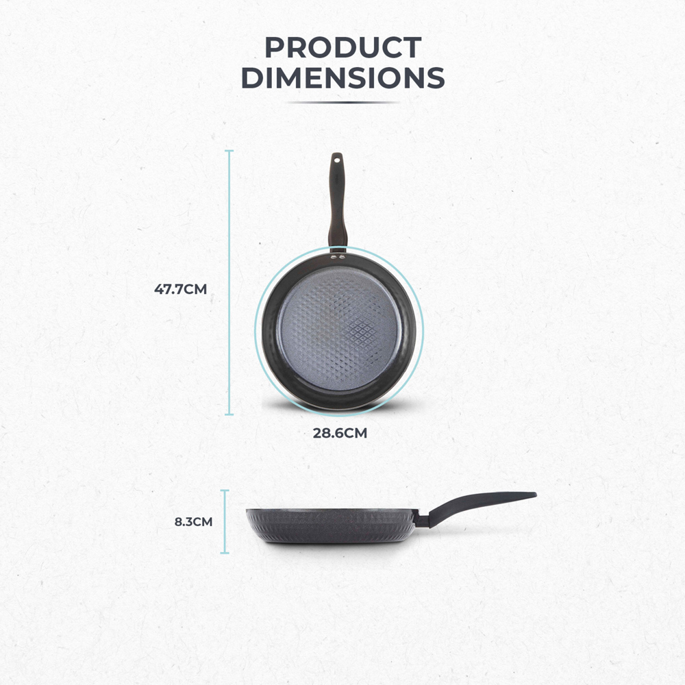 Tower Diamo 28cm Black Aluminium Non-Stick Frying Pan Image 9