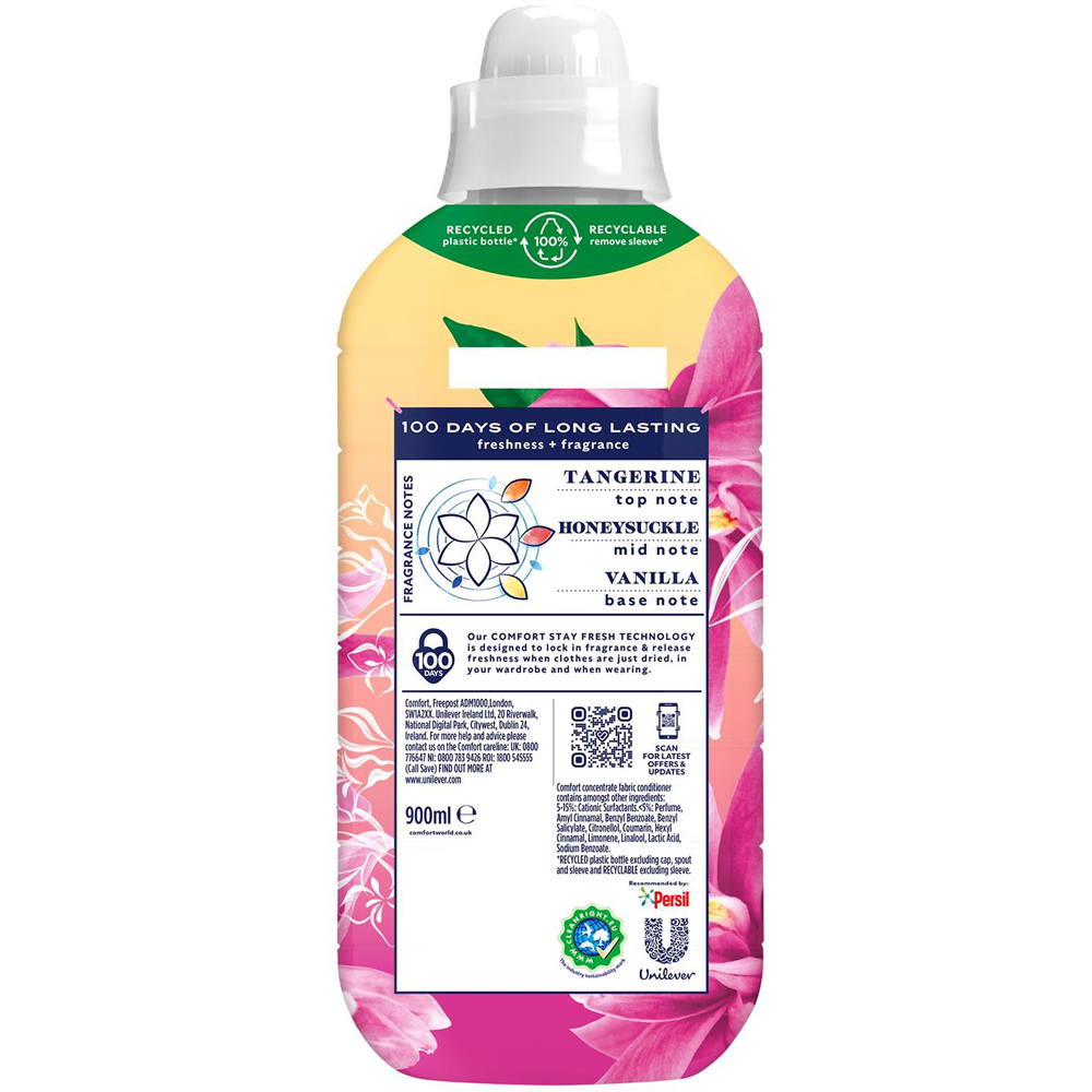 Comfort Creations Honeysuckle and Sandalwood Fabric Conditioner 30 Washes 900ml 4 Pack Image 3