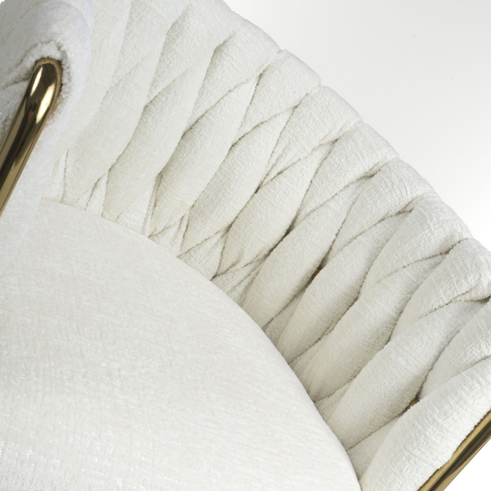 Shankar Bellaire Cream Textured Bar Stool Image 9