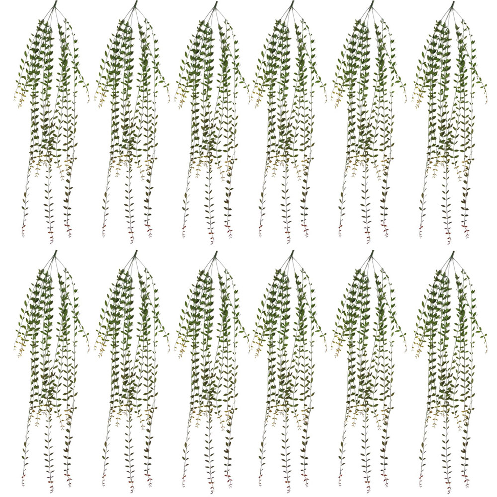 Leaf String of Pearls Hanging Artificial Plant 4ft 12 Pack Image 1