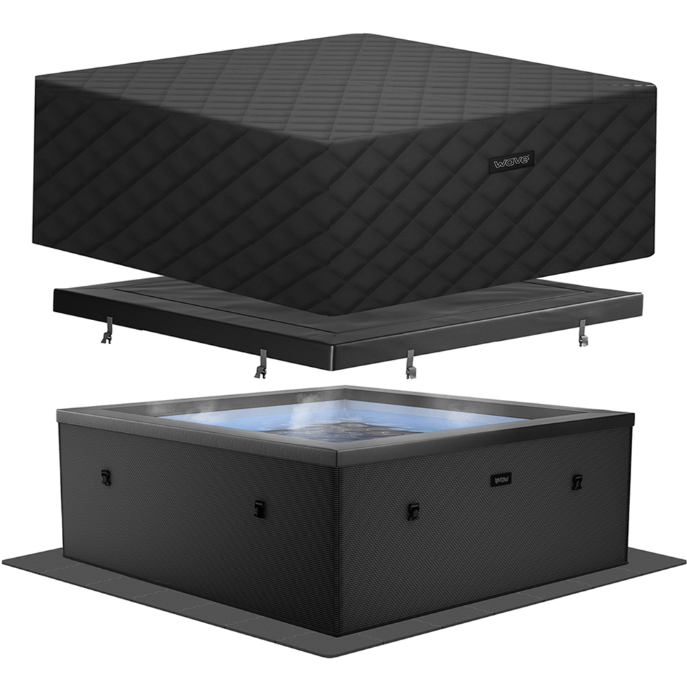 Wave Spas Garda 6 Person Charcoal Black Eco Foam Hot Tub with EnergySave Bundle Image 3