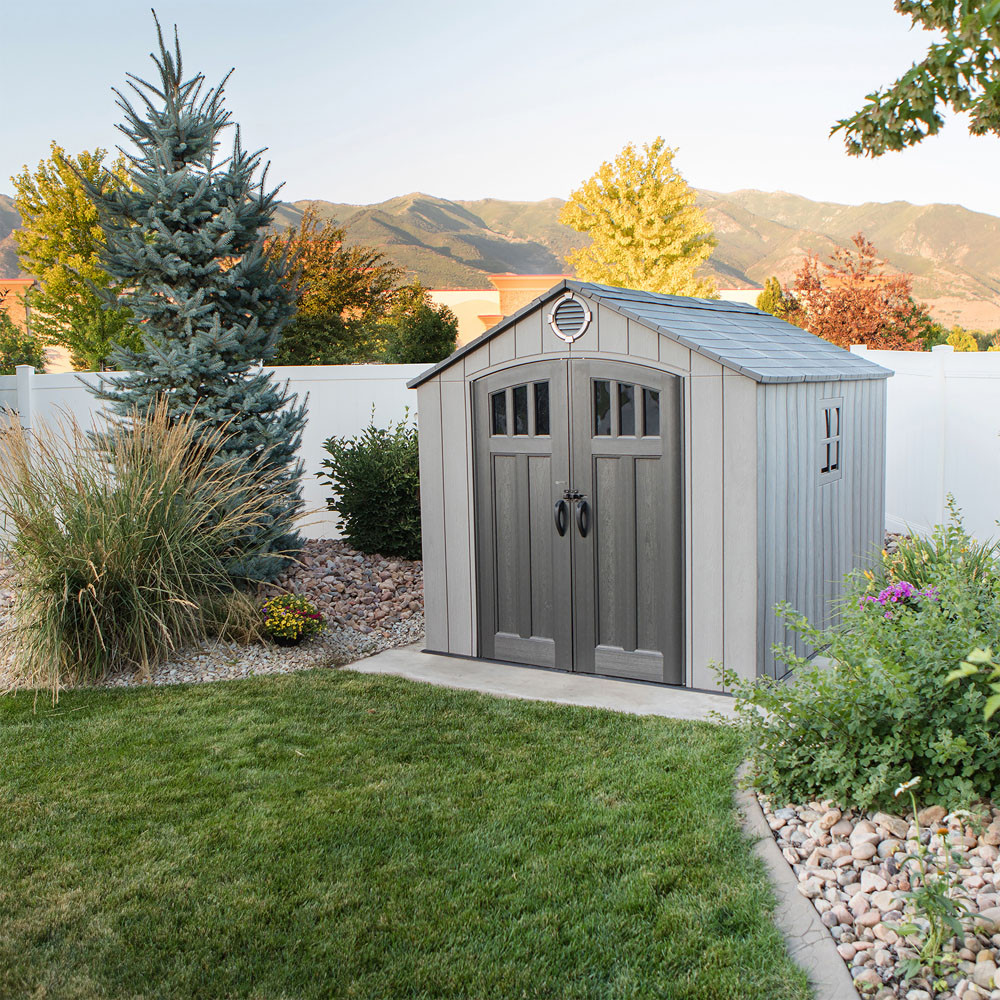 Lifetime Products 8 x 10ft Double Door Garden Storage Shed Image 2