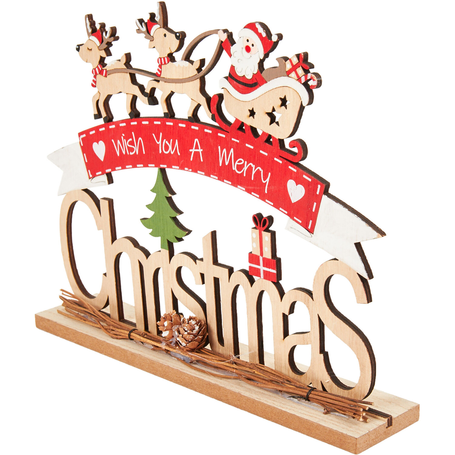 We Wish You a Merry Christmas Wooden Decoration Image 3