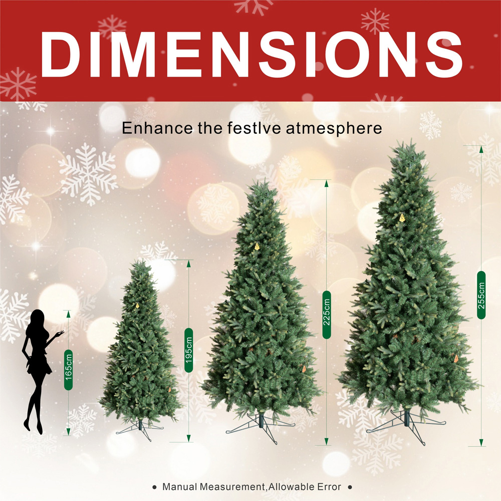 Abrihome Slim Artificial Christmas Tree with 1111 Mixed Tips 6.5ft Image 8