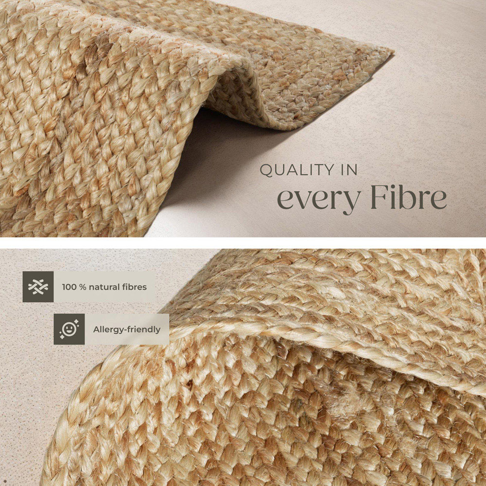 tectake Glim Jute Woven Rug 230 x 160 x 0.5cm Image 5