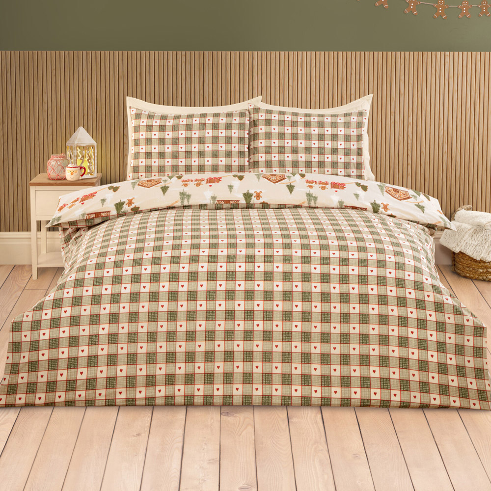 Gingerbread Town Duvet Set Natural King Image 2