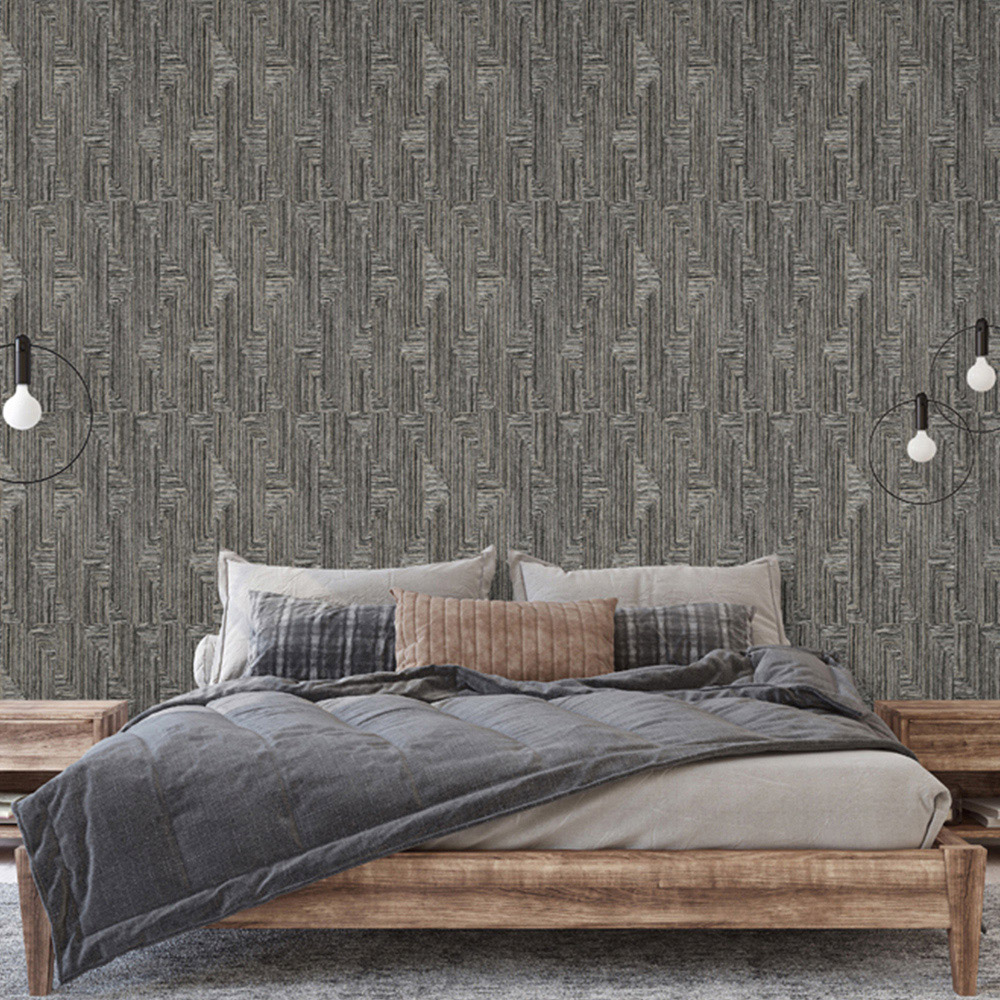 Design ID Retro String Motif Black Wallpaper Image 3
