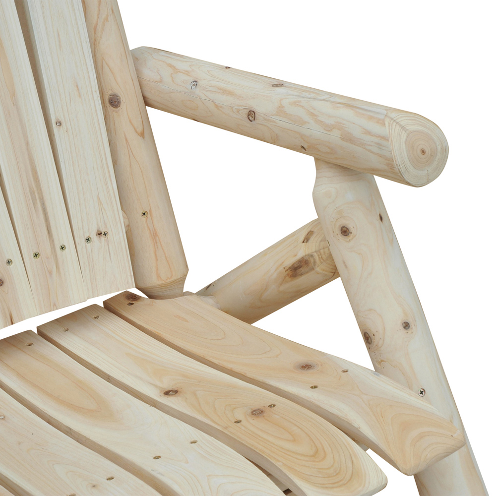 Outsunny Natural Fir Wood Adirondack Chair Image 3
