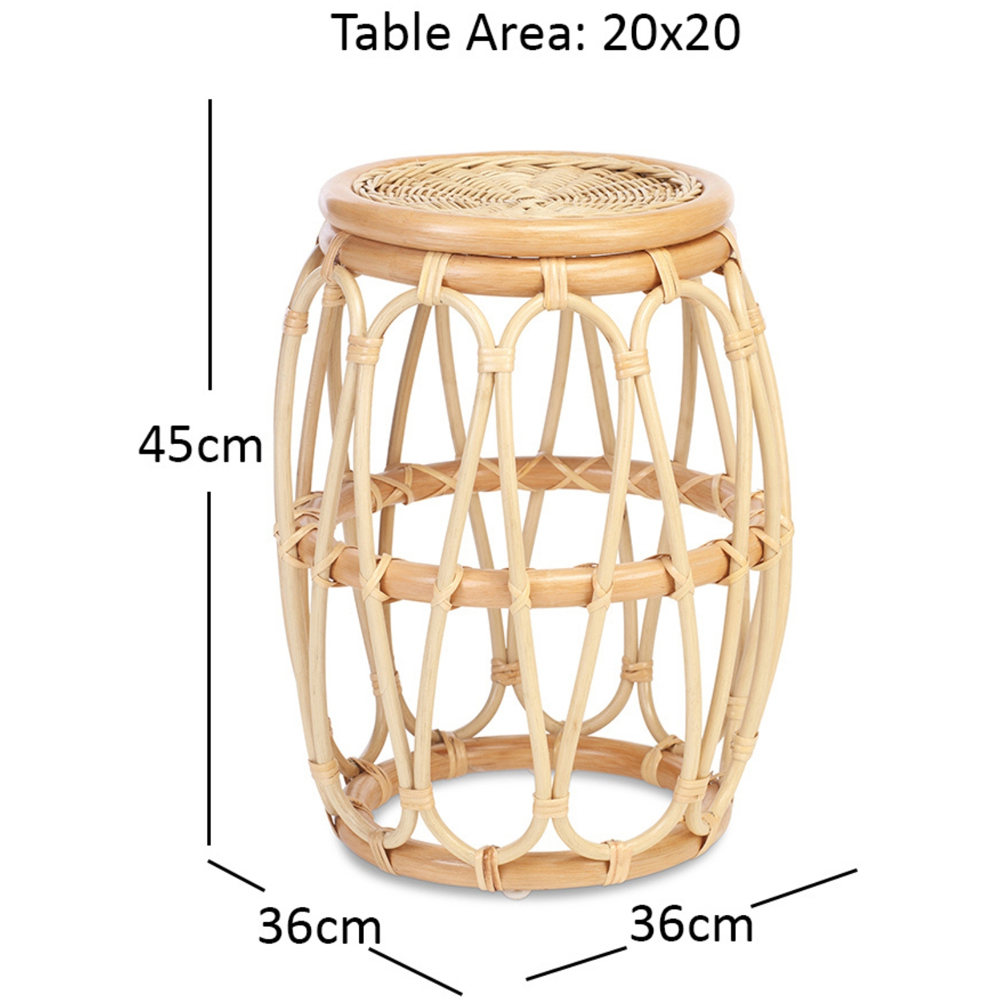 Desser Furniture Bejing Natural Rattan Lamp Table Image 4