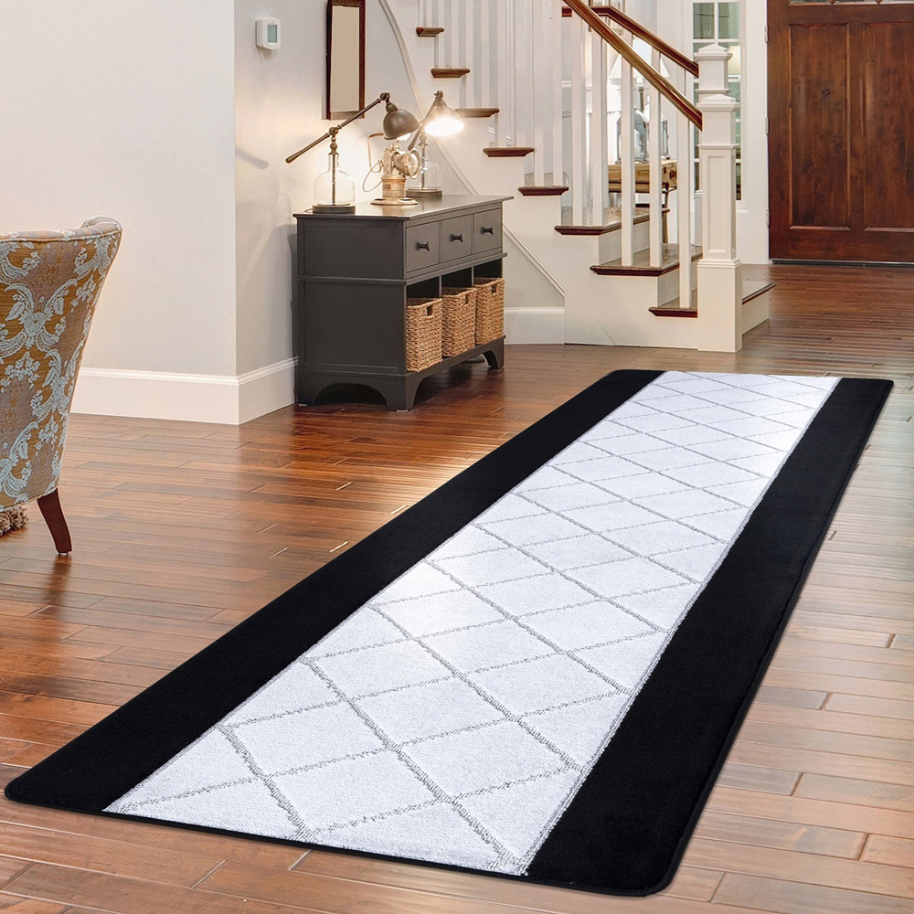 Smart Living Carmela Black and Grey Gel Back Non-Slip Door Mat 40 x 60cm Image 2