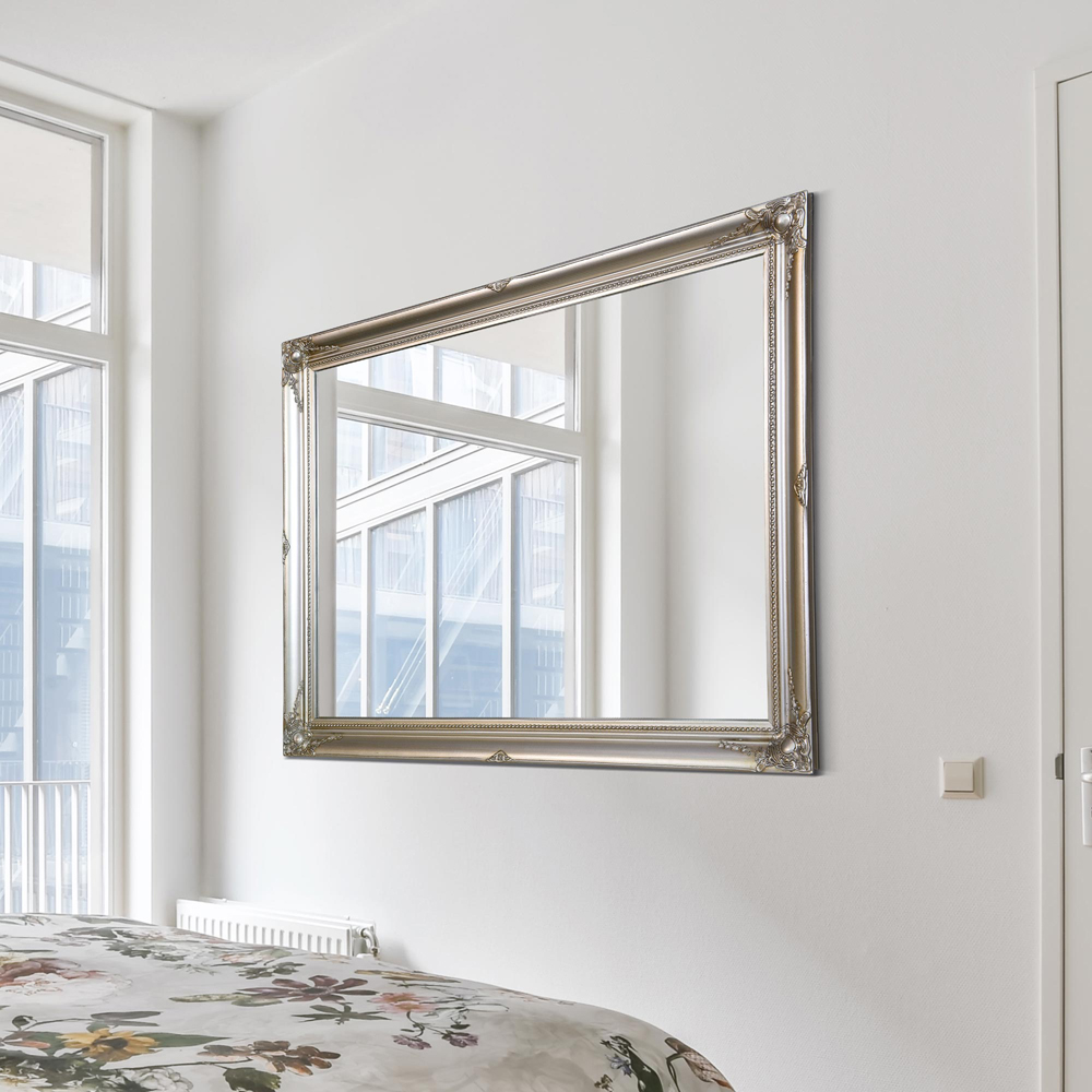 MirrorOutlet Hamilton Vintage Silver Antique Wall Mirror 117 x 91cm Image 6