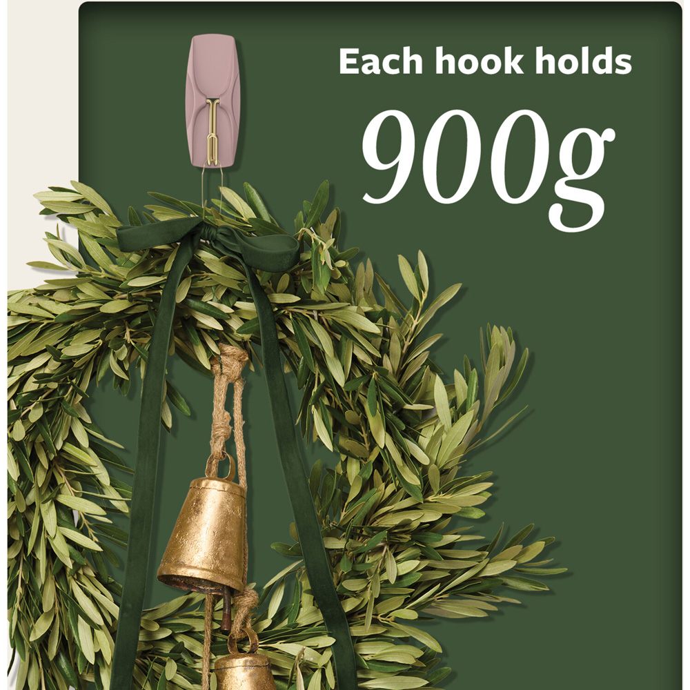 Pack of 6 Command Medium Wire Hooks Dusty Rose Image 4