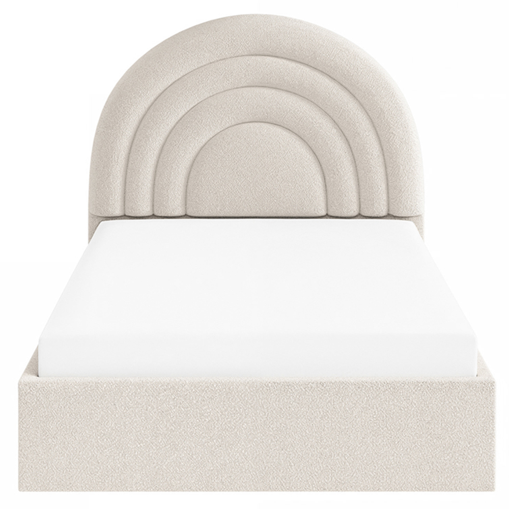 Flair Ava Small Double Cream Boucle Ottoman Bed Image 3
