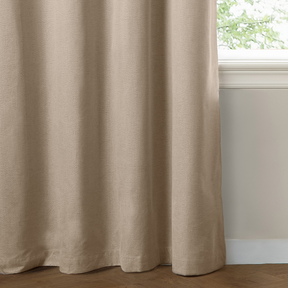 Furn The Ultimate Natural Textured Woven Blackout Eyelet Curtains 168 x 137cm Image 4