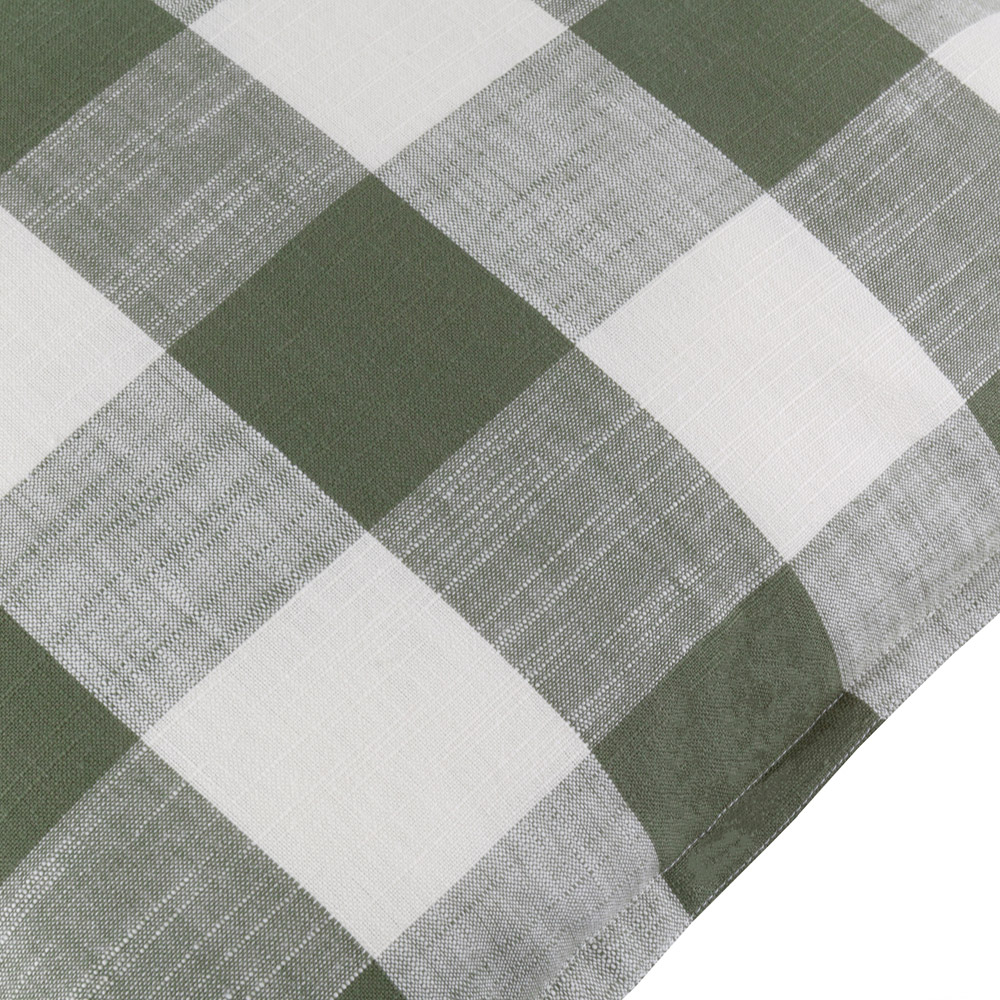 Yard Chesil Green Check Cotton Polyester Filled Outdoor Cushion 45 x 45cm Image 3