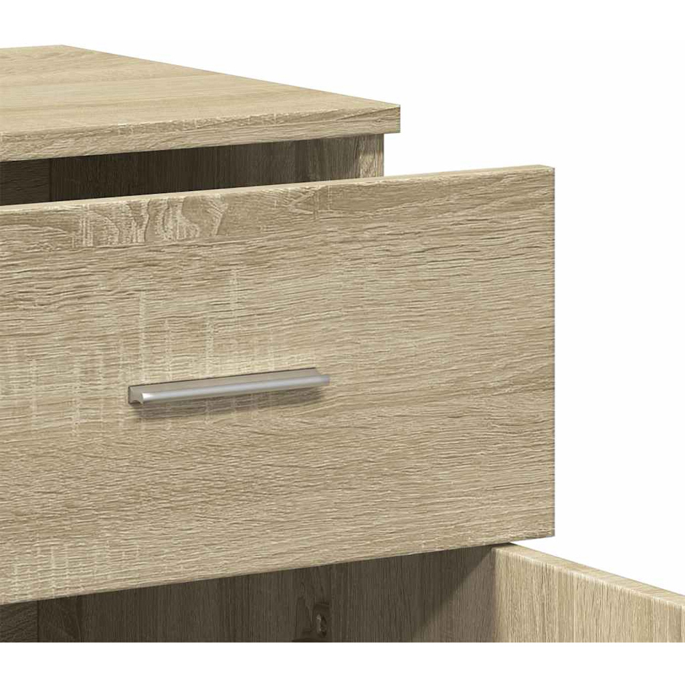 vidaXL 2 Door 2 Drawer Sonoma Oak Sideboard Set of 2 Image 7