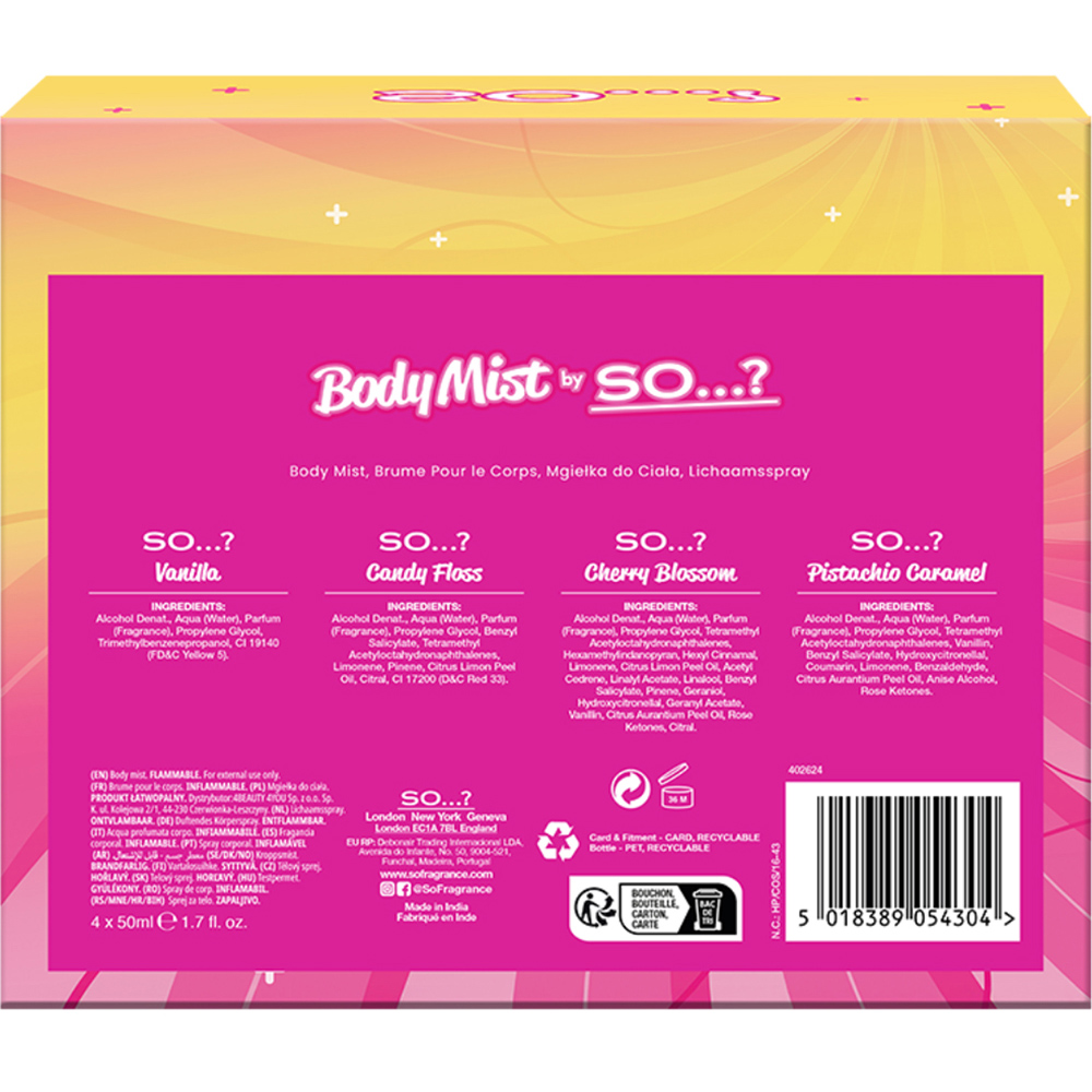 Pack of 4 Mini Body Mists Image 3