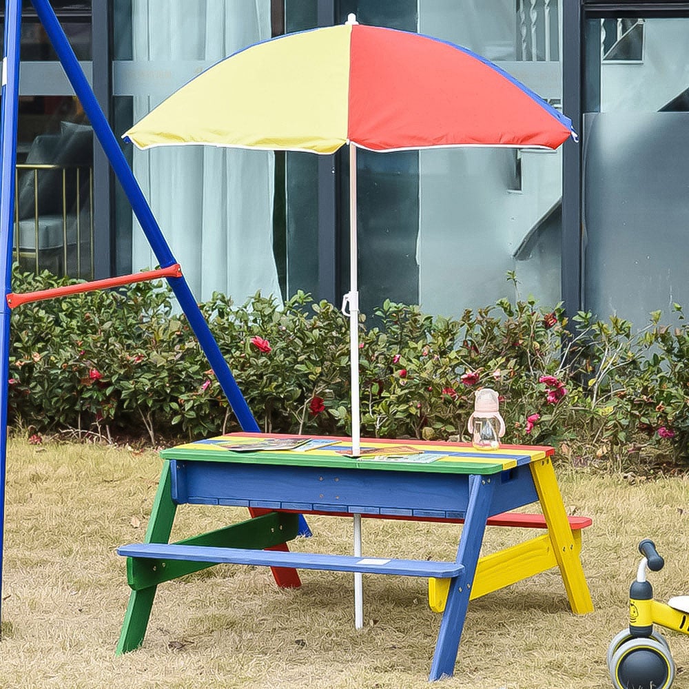 Kids bench with parasol best sale