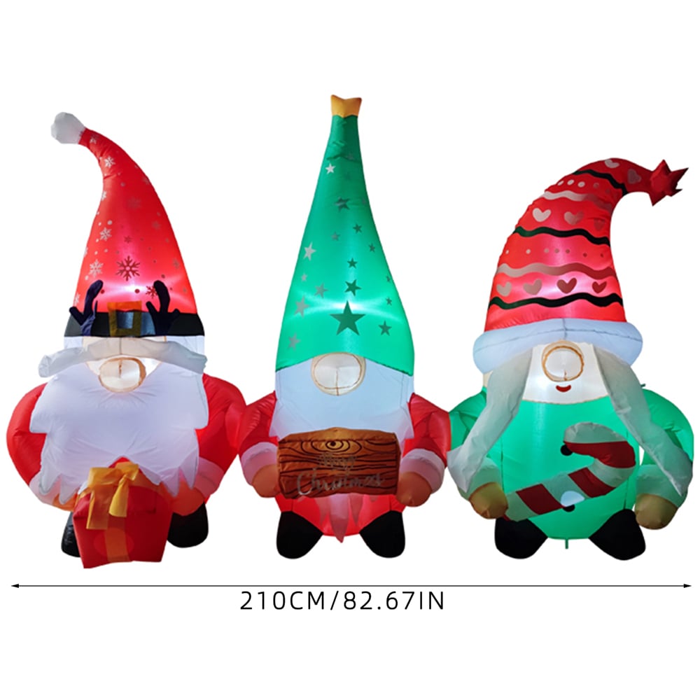 Living and Home Inflatable Multicolour Gnomes LED Christmas Decoration 6.9ft Image 9