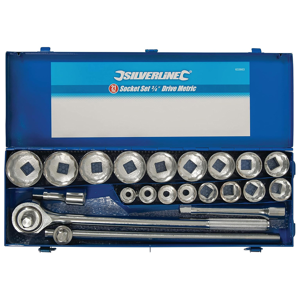 Silverline 21 Piece 3/4 inch Drive Metric Socket Set Image 3