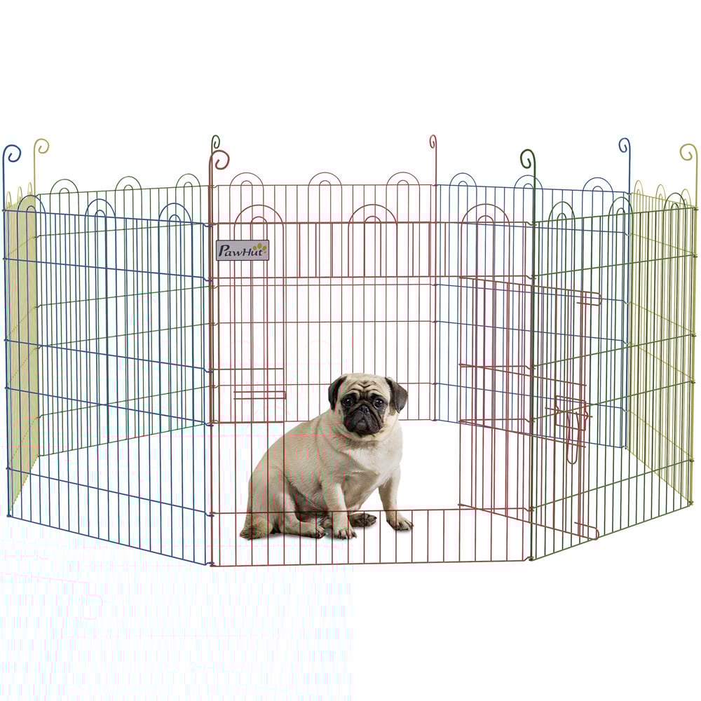 PawHut Pet Playpen with Door Image 1
