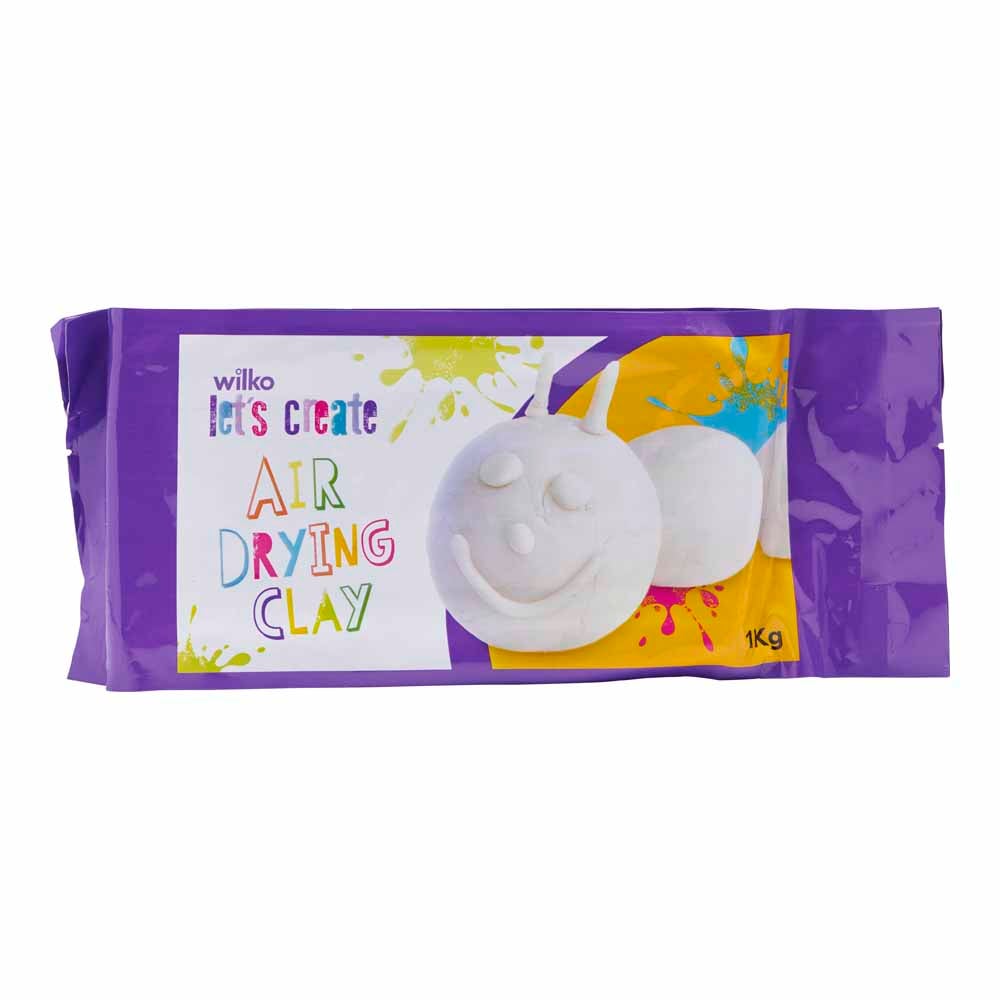 Wilko Let's Create White Air Drying Clay Case of 8 x 1kg Image 2