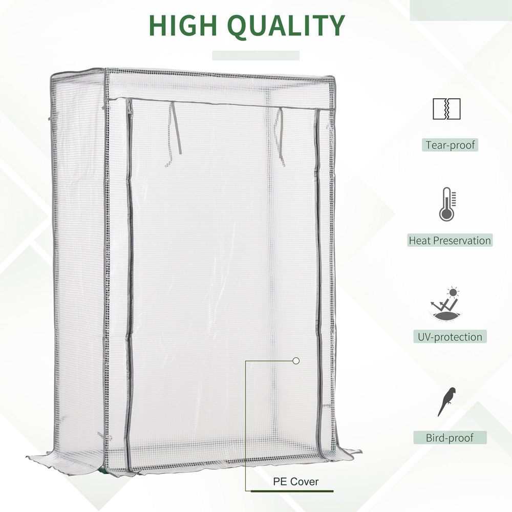 Outsunny White 2 x 3ft Mini Greenhouse Image 6