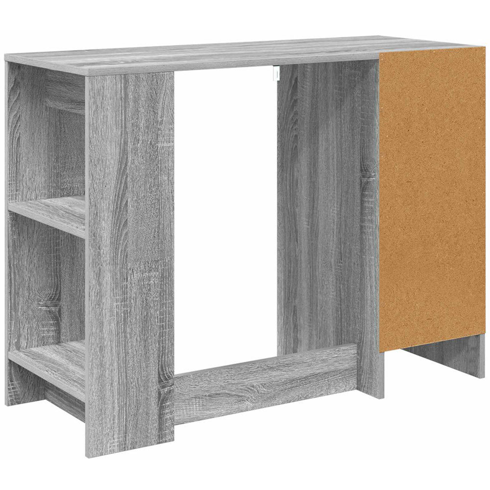 vidaXL 3 Drawer 2 Shelf Compact Desk Grey Image 6