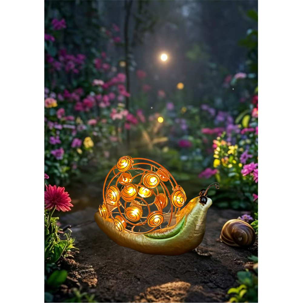 Avilo Snail LED Solar Garden Ornament Image 4