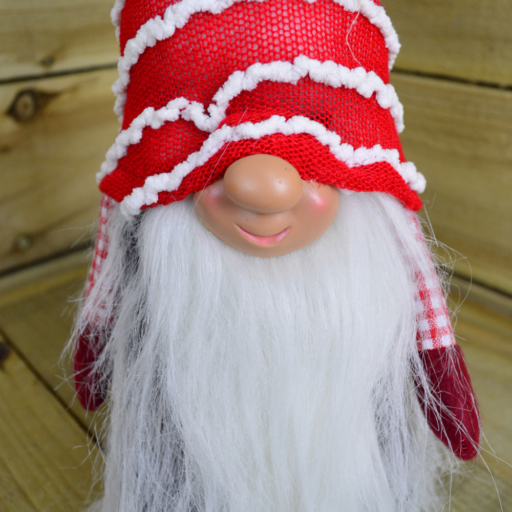 Samuel Alexander Red Bearded Gonk Christmas Decoration with Stripey Pointy Hat 40cm Image 4