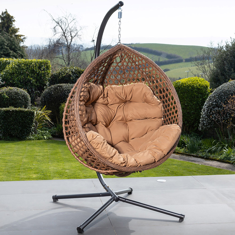 Artemis Brown Bradshaw Swing Egg Pod Chair Image 1