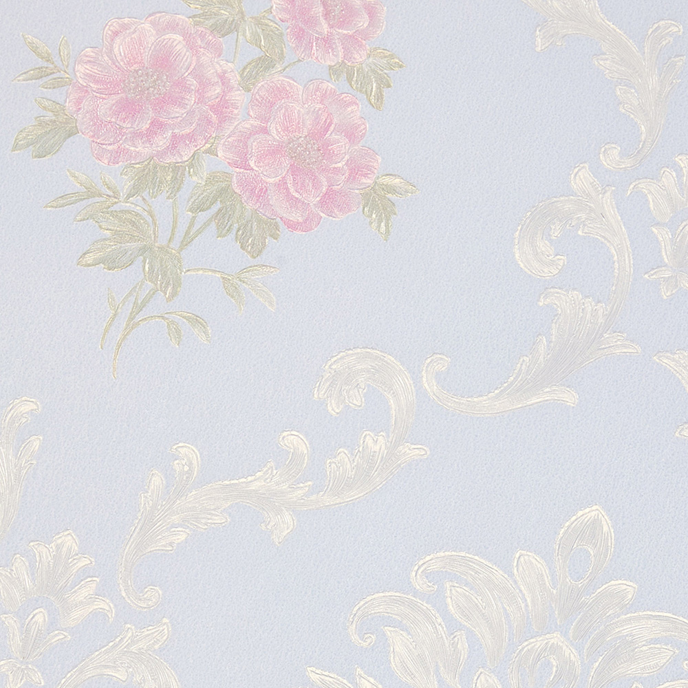 Living and Home Floral Pattern Rectangle 3D Embossed Multicolour Non-Pasted Wallpaper Image 6