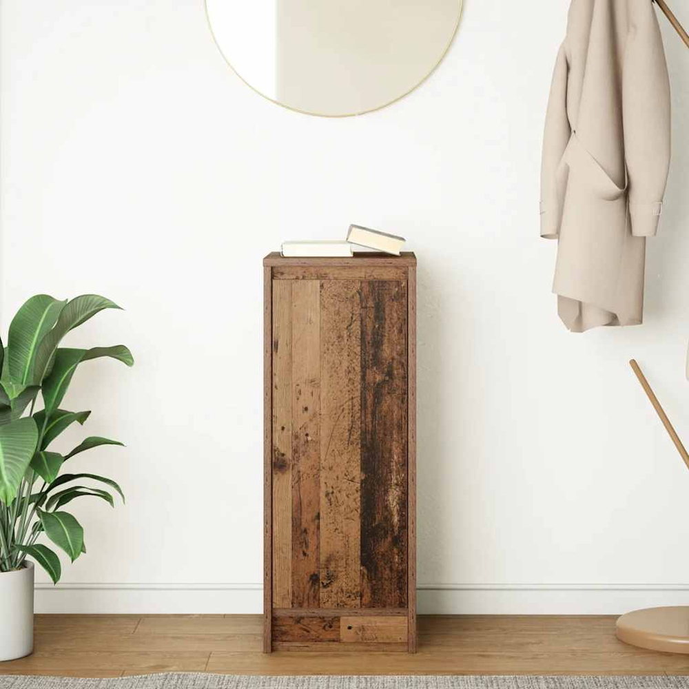 vidaXL Single Door Smoked Oak Sideboard Image 9