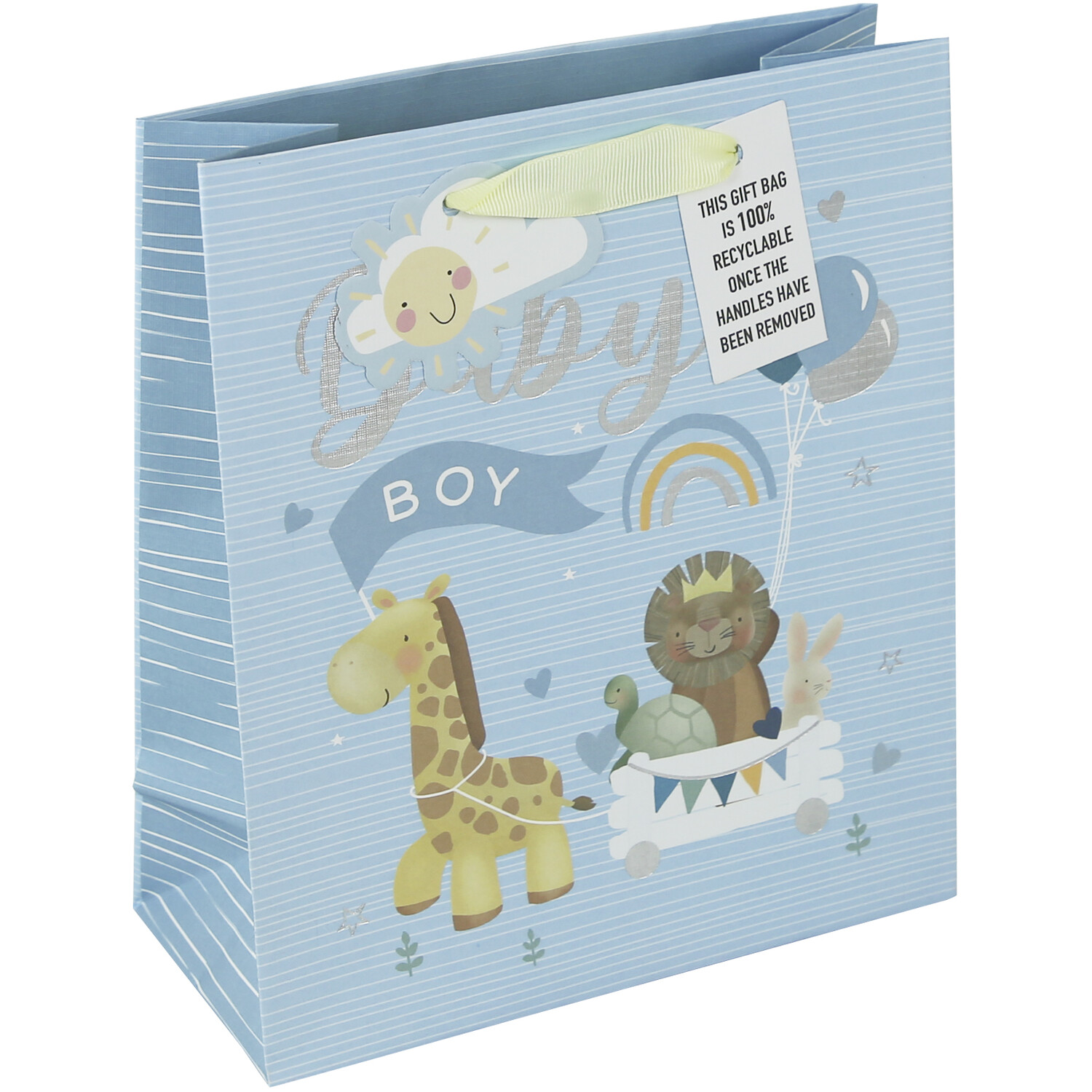 Baby Boy Medium Gift Bag - Blue Image