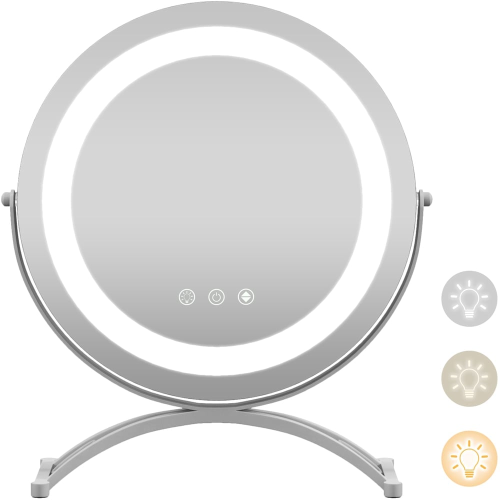 Costway White LED Smart Touch Makeup Vanity Mirror 30cm Image 3