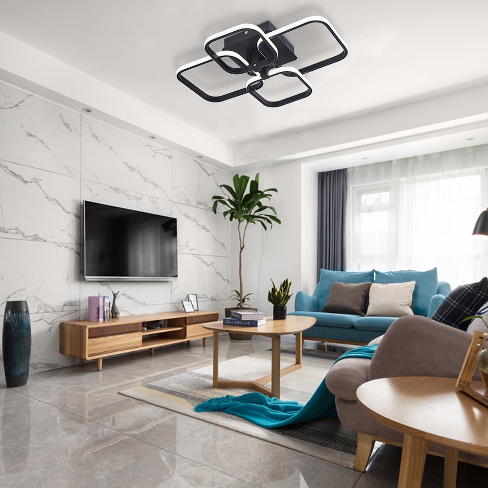 Living and Home Black 4 Head LED Ceiling Light Image 7